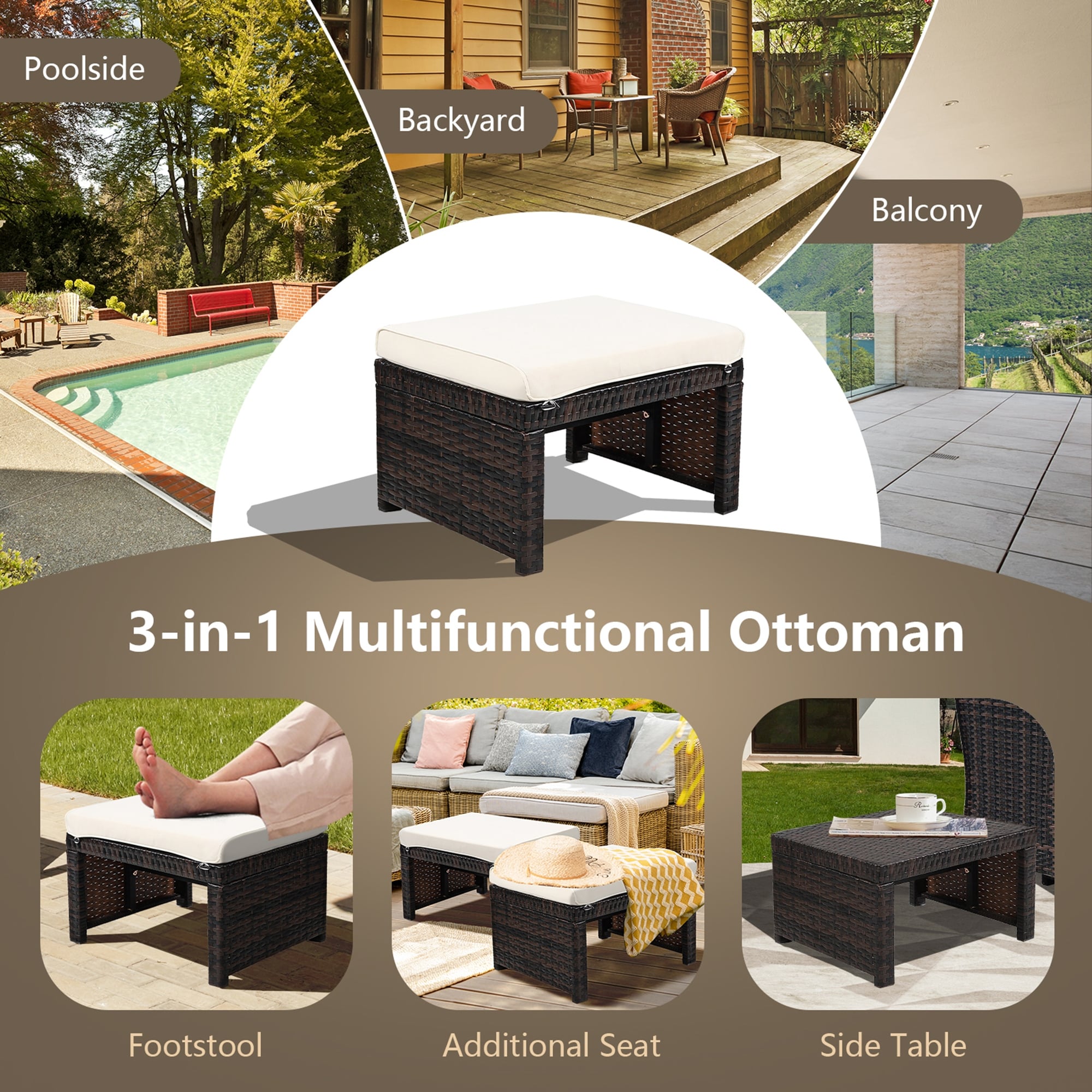 Footstool discount for patio