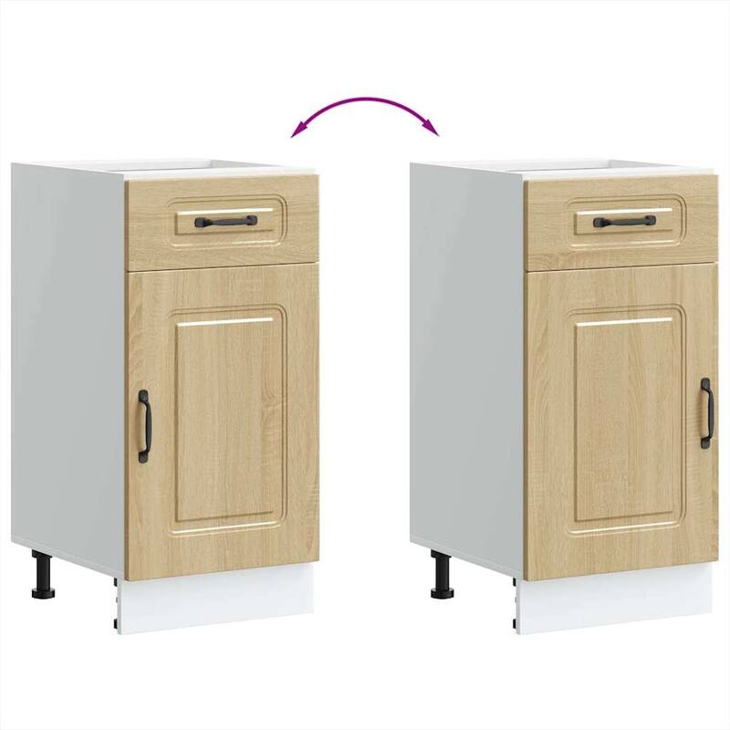 vidaXL Kitchen Base Cabinet Sonoma oak Engineered wood Standard - 18.1 x 15.7 x 32.1