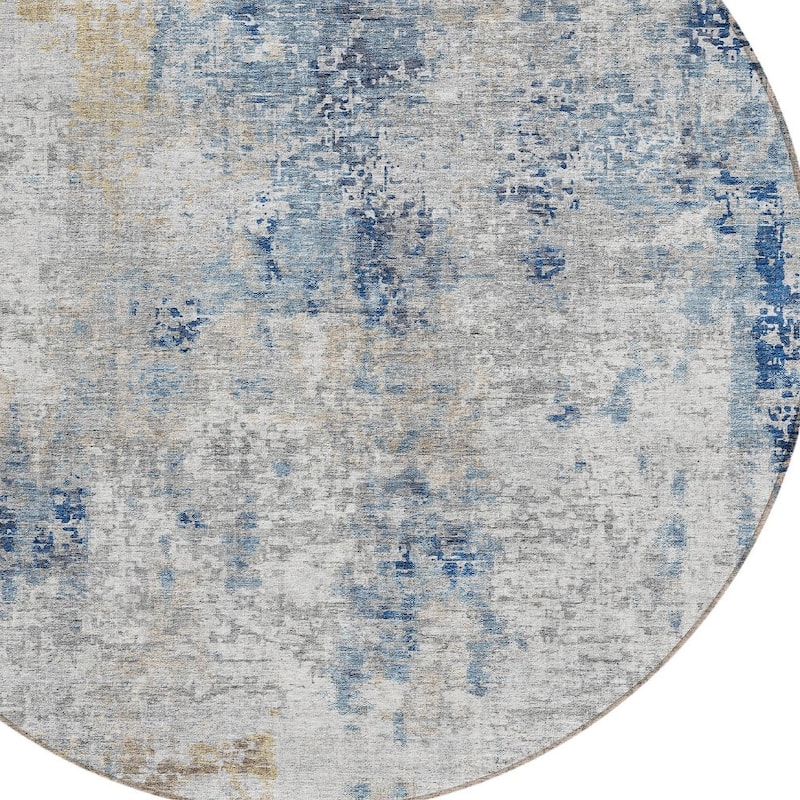 HomeRoots Abstract Transitional Rectangle Outdoor Rug