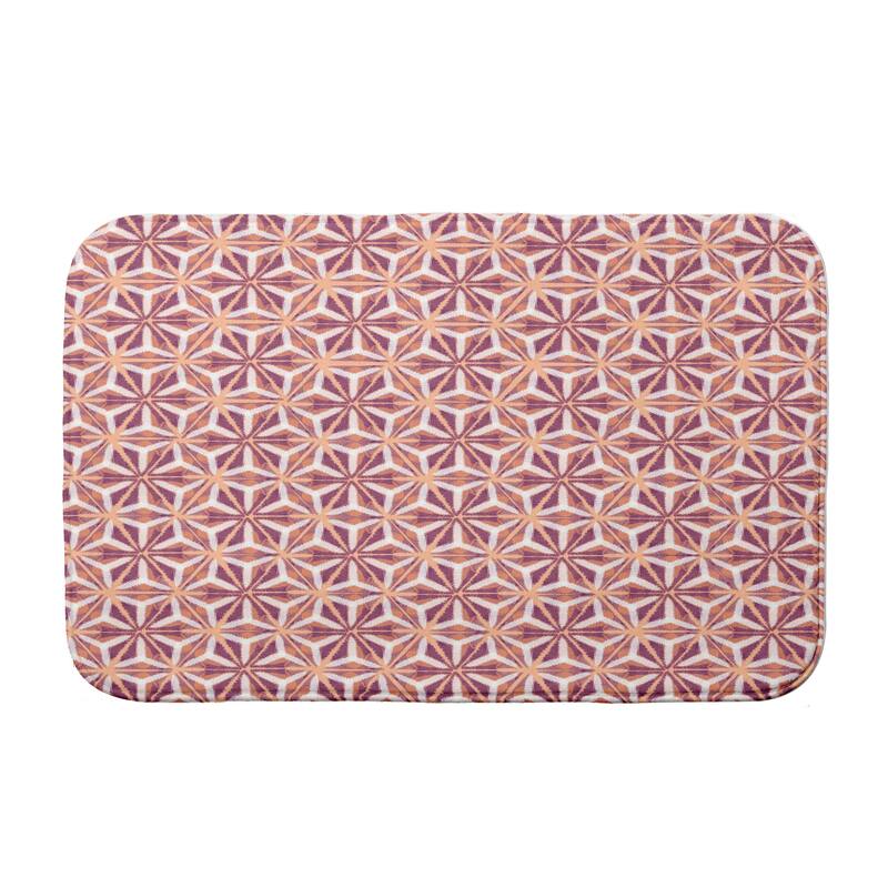 Water Mosaic Bath Mat - 21 x 34 - Coral