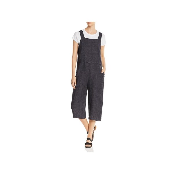 eileen fisher organic linen jumpsuit
