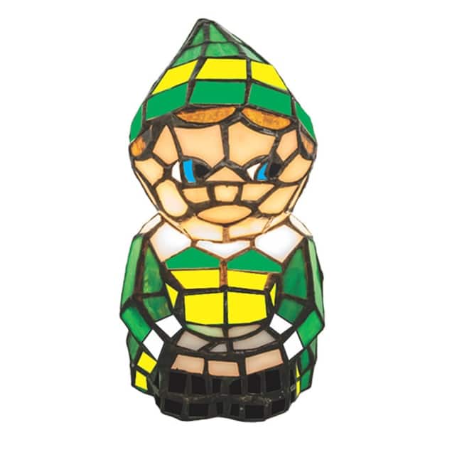 Meyda Tiffany 253322 Elf 7" Tall Green and Yellow Novelty Specialty - Natural