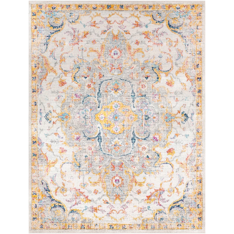 Ani Vintage Traditional Gray Area Rug (7'10" x 10'3") - 7' 10" x 10' 3"