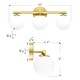 preview thumbnail 7 of 5, Gold Bathroom Light Fixtures,Vanity Lighting,Modern Wall Light with Frosted Milky Glass,G9 Base