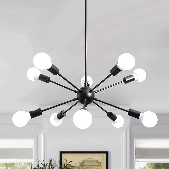 10-Light 23.54-inch Sputnik Chandelier Light for Kitchen Island Study