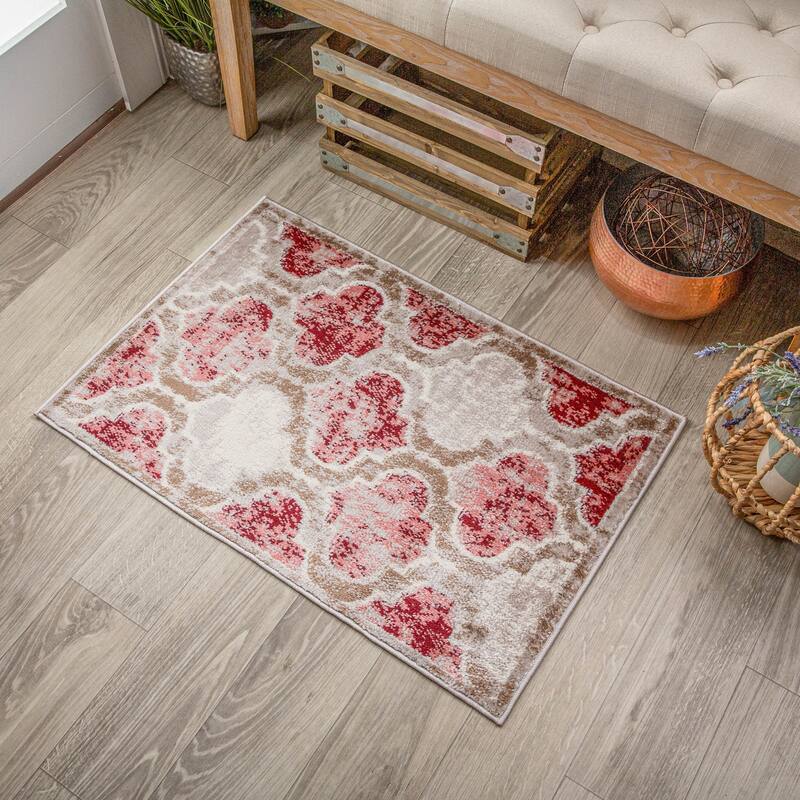 Superior Viking Contemporary Geometric Trellis Indoor Runner or Area Rug
