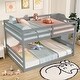 preview thumbnail 17 of 20, Costway Full Over Full Low Bunk Bed with Storage Stairs with