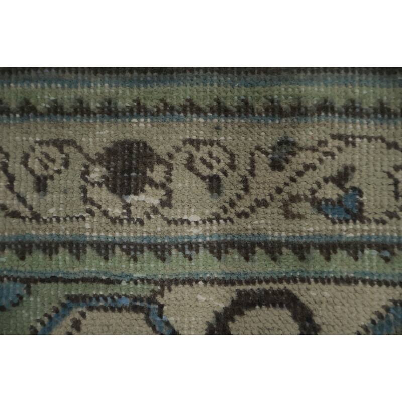 Hand Knotted Oriental 100% Wool Carpet Traditional Floral Beige & Ivories Tabriz Area Rug - 10' 11'' X 8' 3''