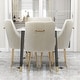 preview thumbnail 1 of 8, SEYNAR Modern Glam Boucle Pleated Velvet Dining Chair (Set of 4) Beige