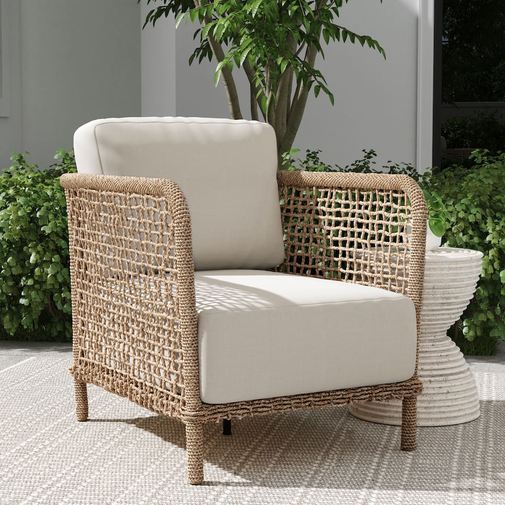 Classic Home Brisbane Outdoor Accent Chair in Natural
