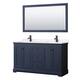 Option Dark Blue / Carrara Cultured Marble Top / Matte