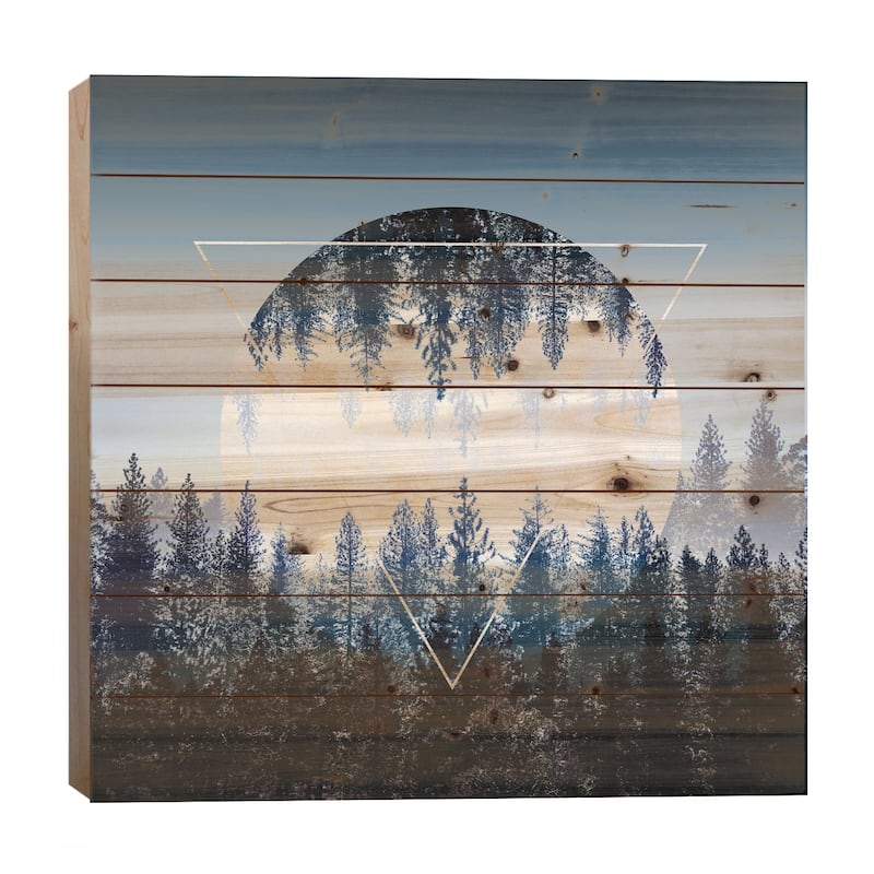 Woods IV Print On Wood by Mareike Böhmer - Multi-Color - 26x26x1.5