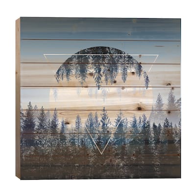 Woods IV Print On Wood by Mareike Böhmer - Multi-Color