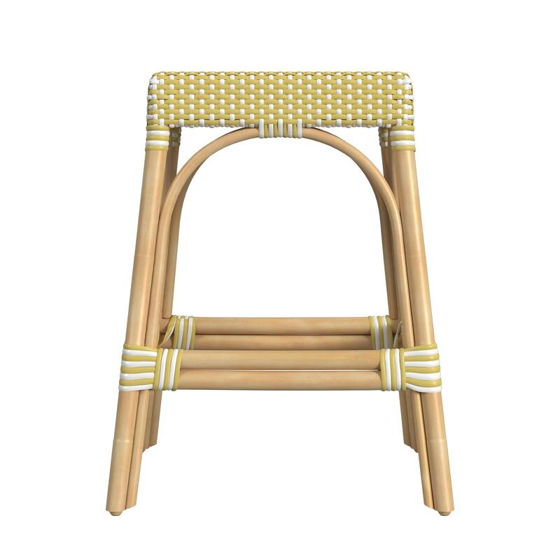 Robias 24.5" Rattan Rectangular Counter Stool
