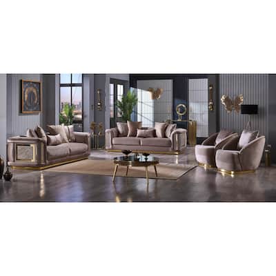 Elise 3-piece Living room Set Pillow Back