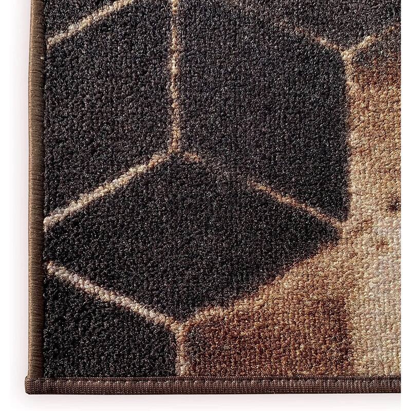 Custom Size Cubes Abstract 26 Inch Wide Non-Slip Stair Runner Rug