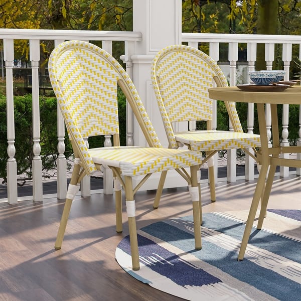 slide 1 of 20, Furniture of America Ariel Natural Tone Patio Bistro Chairs (Set of 2)