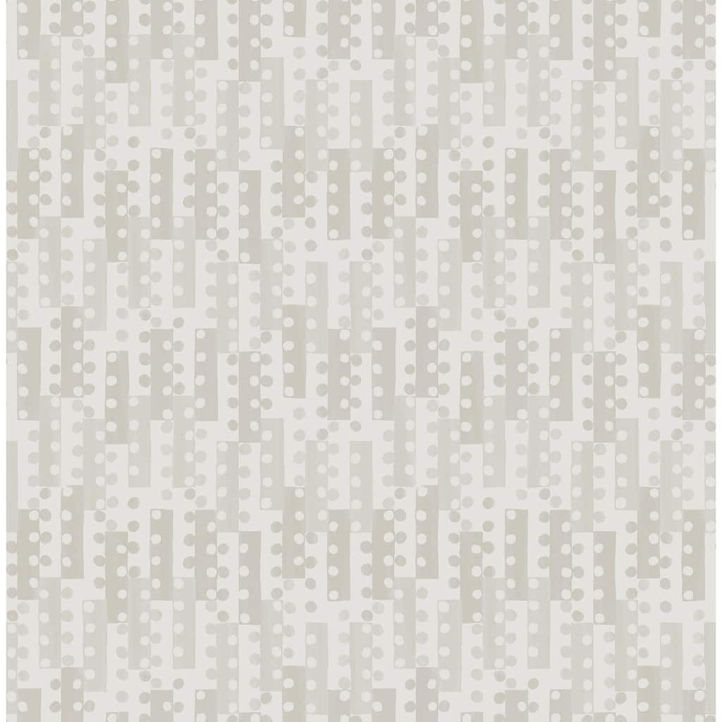 A-Street Prints Erik Light Grey Building Blocks Wallpaper