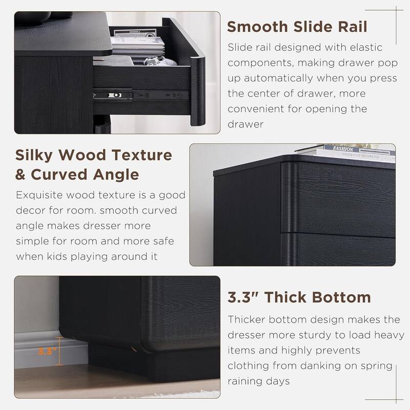 Modern 9 Drawer Dresser for Bedroom, Chest of Drawers, TV Stand