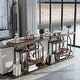 preview thumbnail 3 of 15, Console Table Industrial 4-Tier Entryway Table Narrow Wood Accent Tables with Storage Shelves for Living Room, Hallway, Foyer