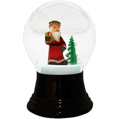 5" Perzy Medium Santa with Tree Christmas Snow Globe