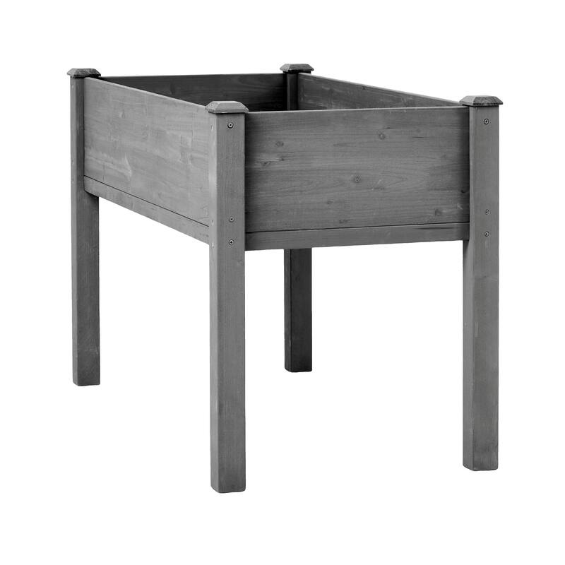 Natural Elevated Planter Box for Outdoor Use with Eco-Friendly Finish