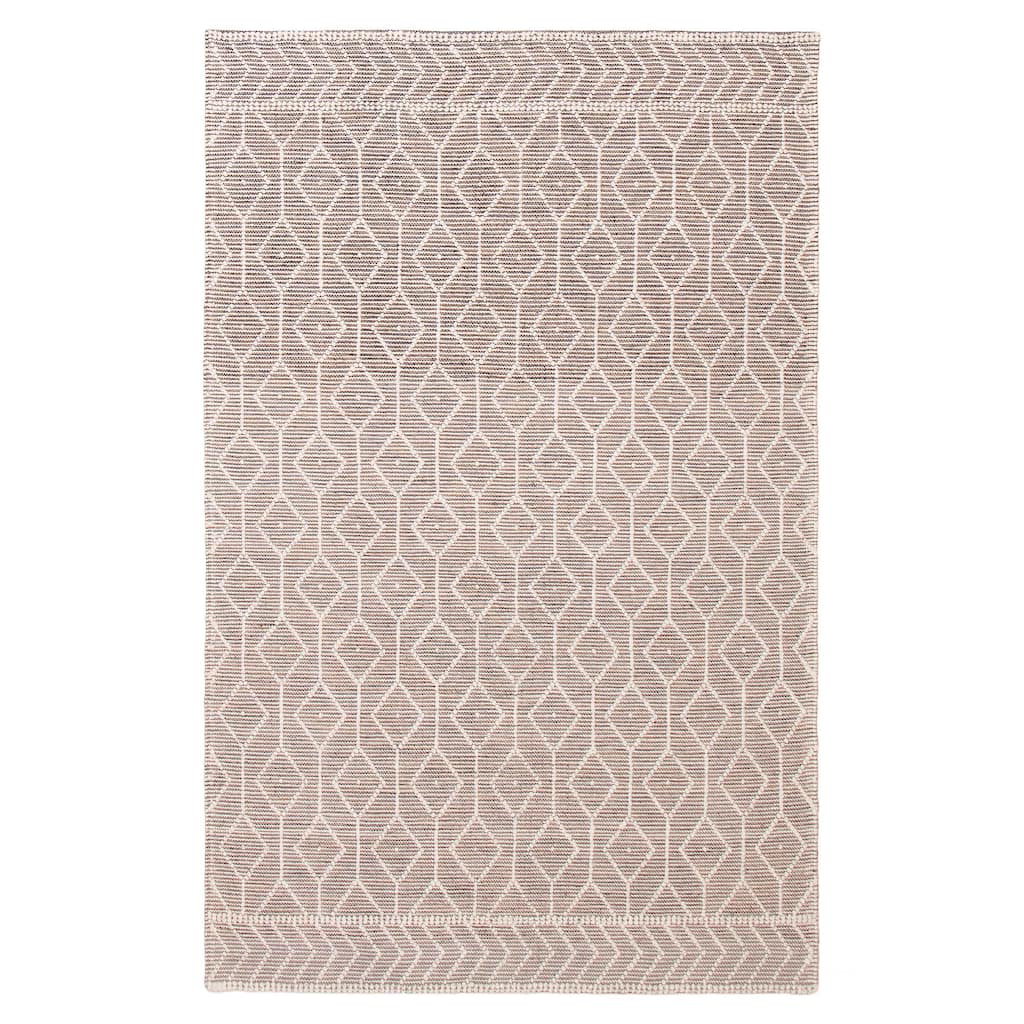 ECARPETGALLERY Braid weave Sienna Grey Wool Rug - 6'0 x 9'3