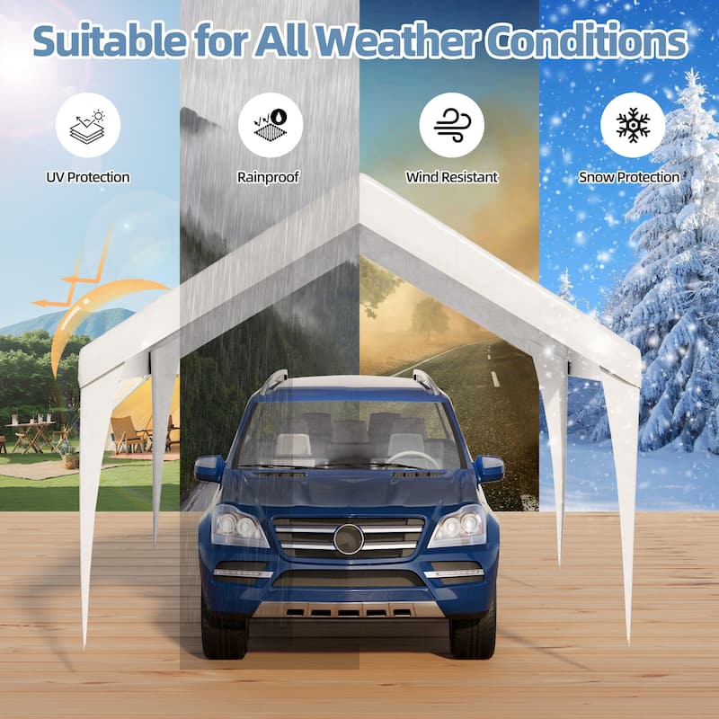 Heavy-Duty Carport Replacement Canopy, Rainproof & UV-Resistant, Canopy Only (Frame Not Included), Ideal for Cars