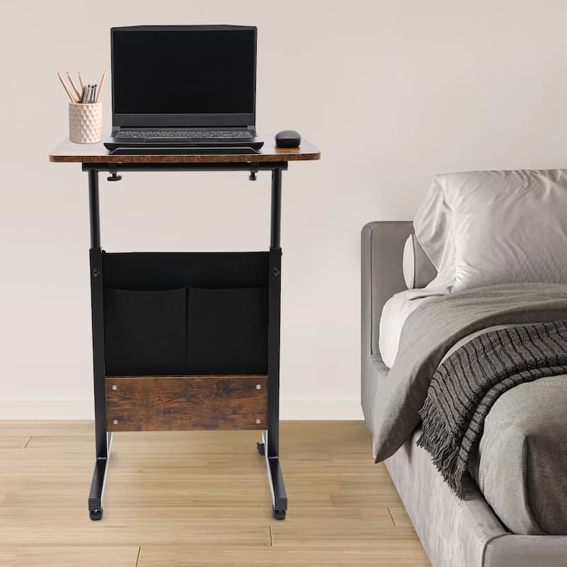 Adjustable Height Standing Desk Rolling Laptop Desk