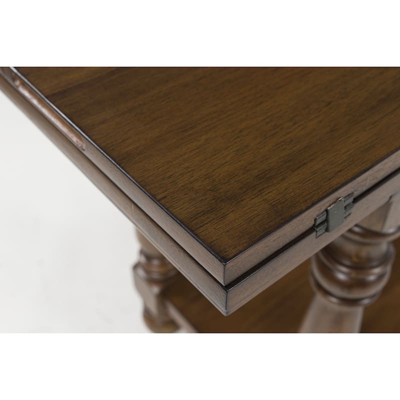 Signature Design by Ashley Sturlayne Brown Flip Top Sofa Table - 60" W x 19" D x 30" H