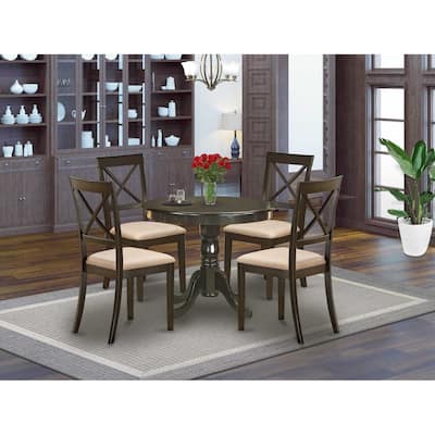 Round Kitchen Dining Table Set - 42 Inch Table with 4 Chairs - Modern Dinette Set