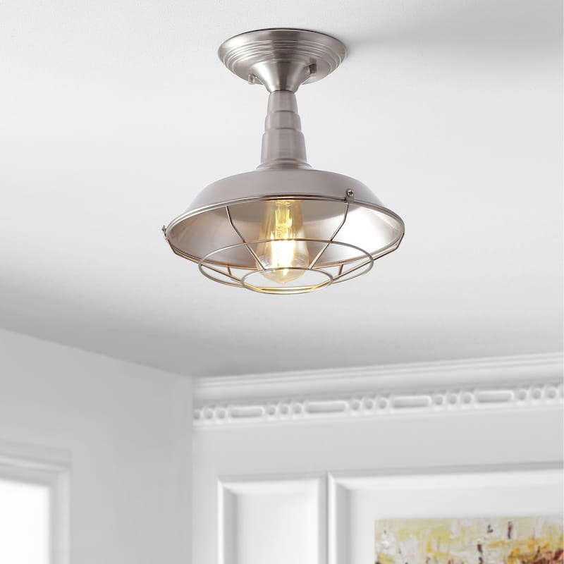 Georgia 10.2" Metal LED Semi-Flush Mount, by JONATHAN Y - 10.2'