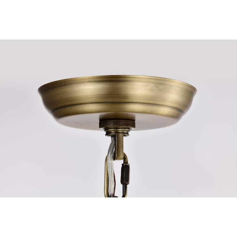 Amado 1 Light Pendant - 10 Inches - Vintage Brass Finish - Clear Glass - Vintage Brass