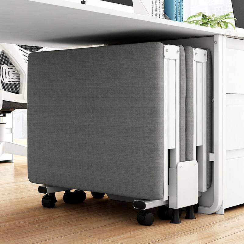 75" Portable Folding Bed Rollaway Guest Bed Twin Size with Mattress Pad