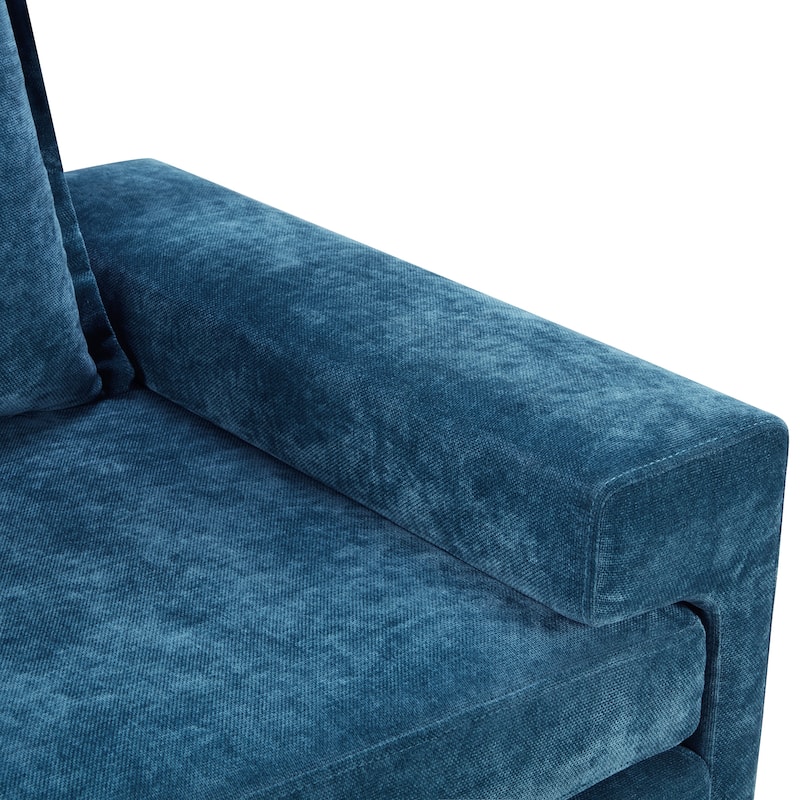 Christopher Knight Home - Wynter Oversized Chenille Upholstered Armchair with Wide Armrests and Thick Cushion