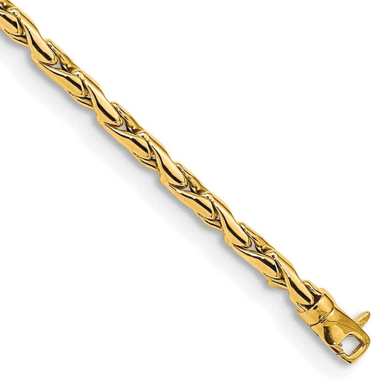 Curata 14k Yellow Gold 3.25mm Polished Fancy Link Bracelet 7.5 Inch