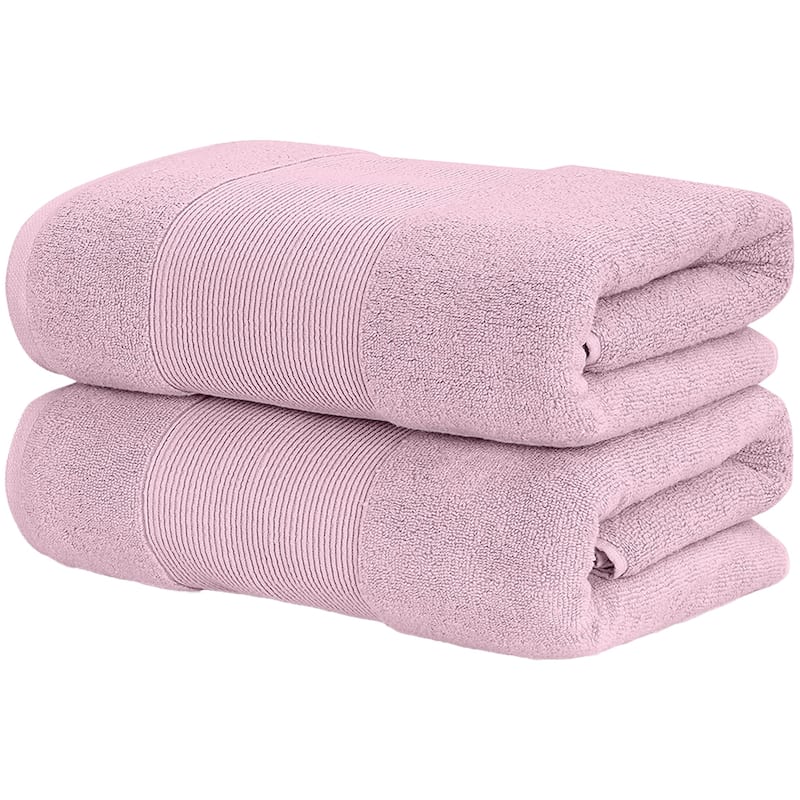 Modern Threads Air Cloud 2-Pack Oversized Bath Sheet Set - Pink