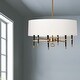 preview thumbnail 5 of 5, 6LT Incandescent Chandelier, VB w/ Wht Shade