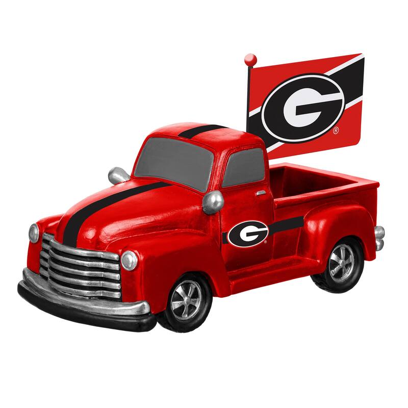 NCAA Rally Truck Garden Statue with Team Flag