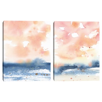 Sunrise Seascape I, Sunrise Seascape II by Katrina Pete Canvas Art Prints