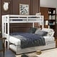 preview thumbnail 3 of 24, Twin over Pull-out Bunk Bed with Trundle, 4-in-1 Space-Saving Design, 14.2'' Safety Guardrails, Adjustable Ladder, White