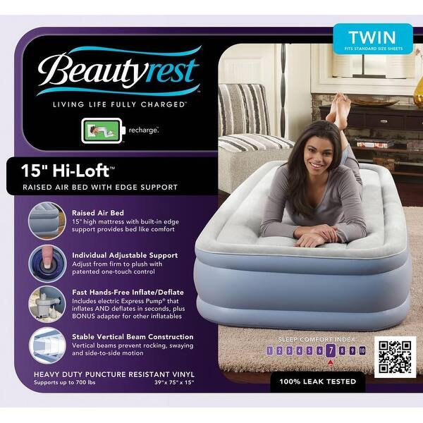 Shop Simmons Beautyrest Twin Hi Loft Inflatable Air Mattress On Sale Overstock 20113153