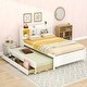 preview thumbnail 2 of 7, Full Size Captain's Bed Storage Daybed with Trundle, Built-in USB, Type-C Ports & LED Light, Versatile Wooden Platform Bed Frame
