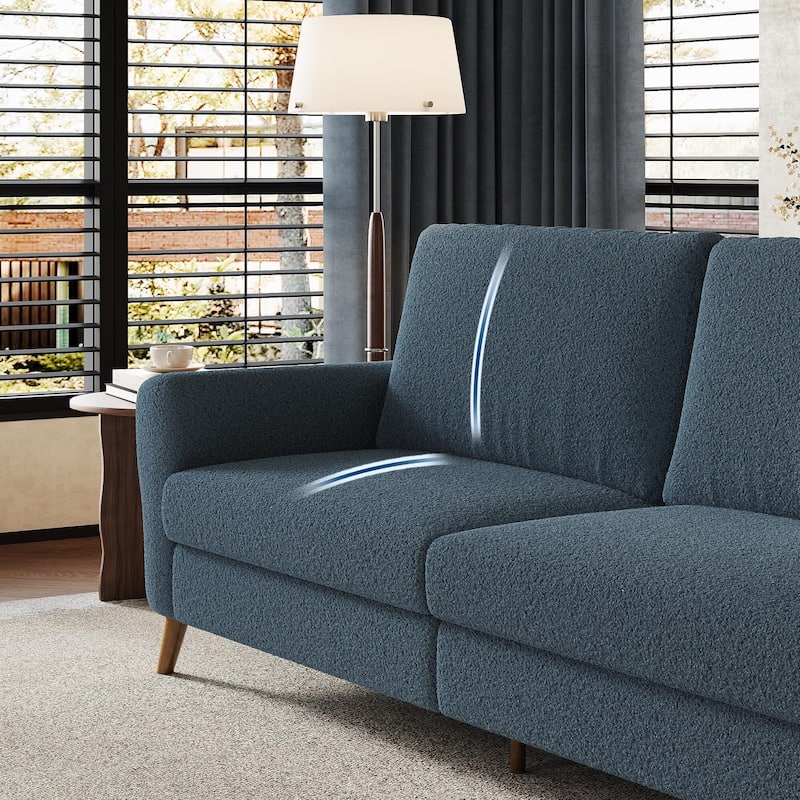 84 inch Sofa Couch, Comfy Loveseat Sofa for Small Spaces, 3 Seater Couch with Deep Seats, Wide Armrests