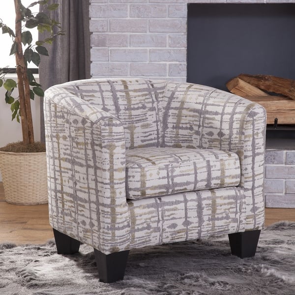 slide 2 of 2, Grafton Home Enzo Upholstered Accent Barrel Chair Gold anf Grey Splatter Gold /Grey Splatter
