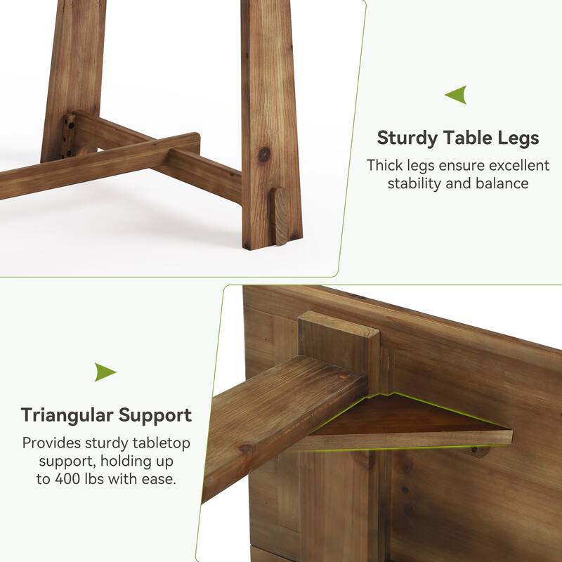 Solid Wood Executive Desk, Large Home Office Computer Writing Workstation, Business Accent Work Table