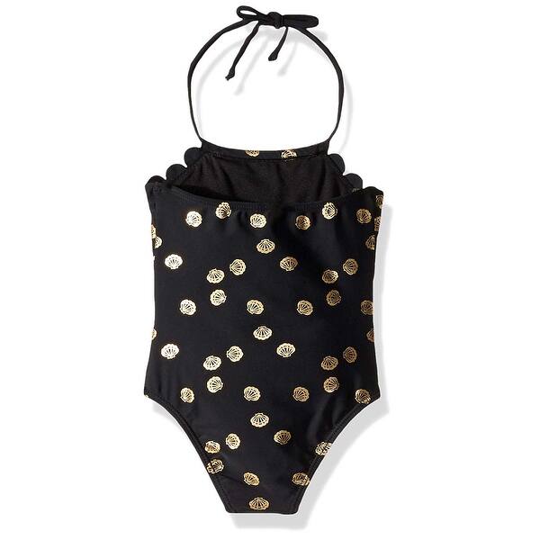Shop Limited Too Big Girls Foil Shell One Piece Swimsuit Black