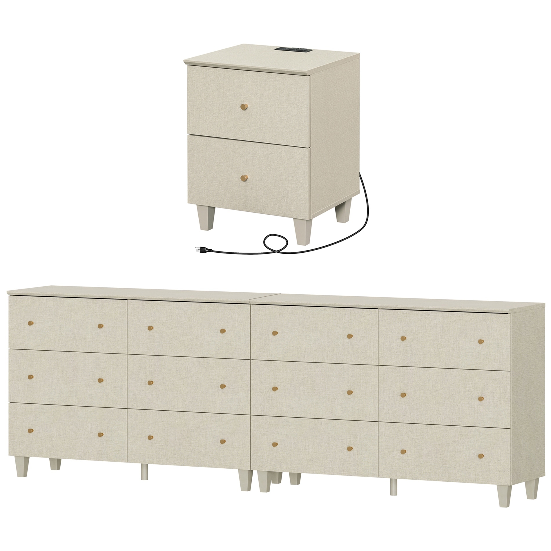 beige dresser and nightstand set RoyalCraft Small 3 Drawer of 2, Dresser for Bedroom, Wood with Drawers, Modern Chest of Drawers for Closet, Living Room, Entryway : Home & Kitchen Each nightstand dimensions Refinished beige dresser and nightstand