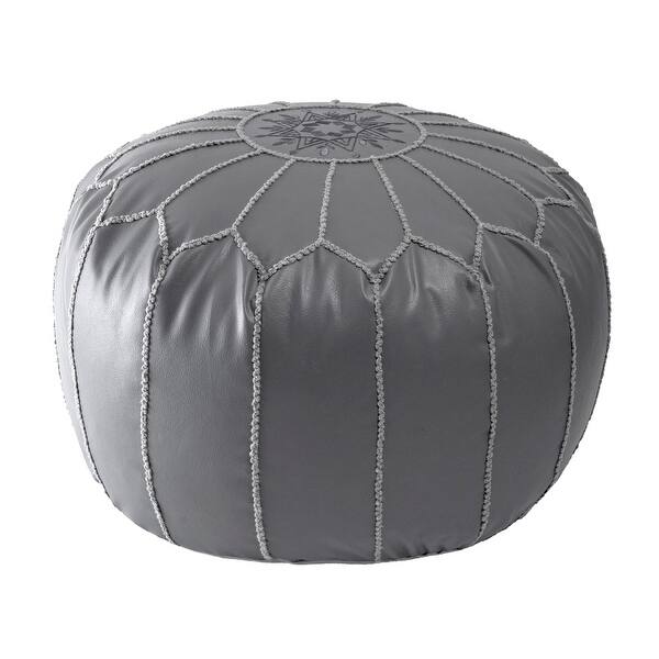 Nuloom Classic Moroccan Faux Leather Ottoman Pouf Overstock 30965037