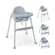 preview thumbnail 1 of 0, 4-in-1 Convertible Baby High Chair with Removable Double Tray - 26" x 23.5" x 33.5" (L x W x H)